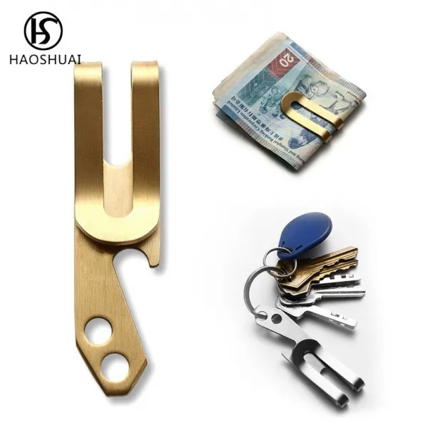 정신 머니 클립 현금 보유자 카드 케이스 지갑 포켓 홀더 지갑 오프너 열쇠 고리 다기능 머니 클립[지갑2471]