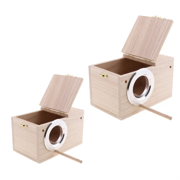 Zeyuan 2pcs 앵무새의 일종 둥지 상자 Budgie 중첩 집 앵무새 사육 상자 M \u0026 XL, 1개