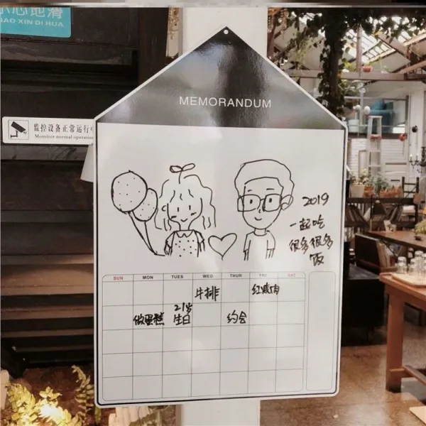 싹팔아 미니자석메모판 무드 소녀마음 라이크 음식 냉장고 스티커 독창적 3D 입체 주방 키친 장식 히토류 간략함, E14 -호으므 말판  닦을 수 있다
