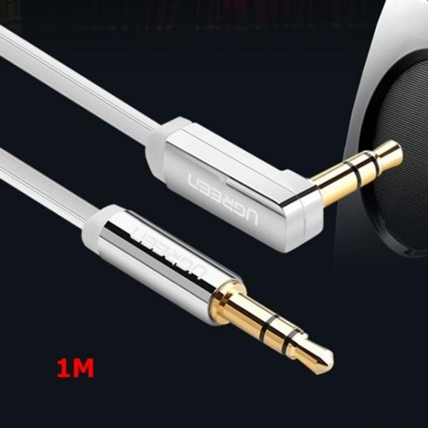 3.5mm 3극 스테레오 평면 AUX케이블(90도꺽임)-1M(화, 단일상품