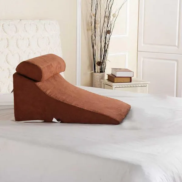 방지 비탈 비스듬함 매트리스 기울다 저항 되돌아오다 위산 느긋느긋함 태우기 하트 베개, 커피 색상 _쿠션