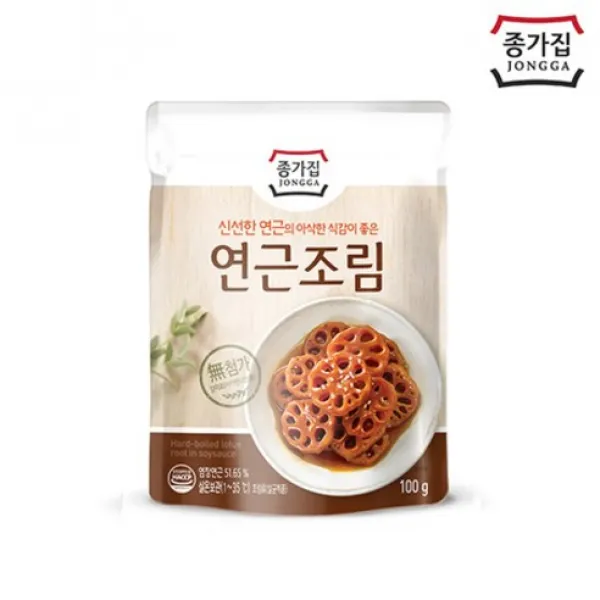 호호몰 혼족님 모여라!! 종가집 연근조림100g -밥도둑 반찬 캠핑용, 1개