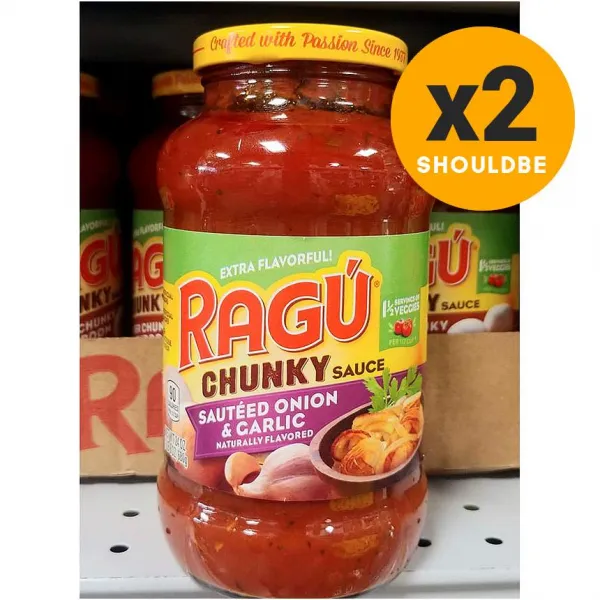 Ragu 어니언 갈릭 토마토소스 680g, 수량
