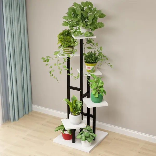 거실 가정용 레이어드 실내 계단식 성급 공간 조란 다육 스킨답서스 경제적유형 화이트 판 _블랙 선반