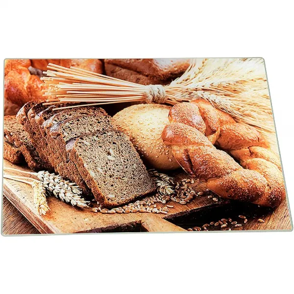 The Kosher Cook 아름 다운 그린 안식일 패턴과 디자인 도마와 트레이 강화 유리를 절단 할라 정결 쿡 상세페이지참조