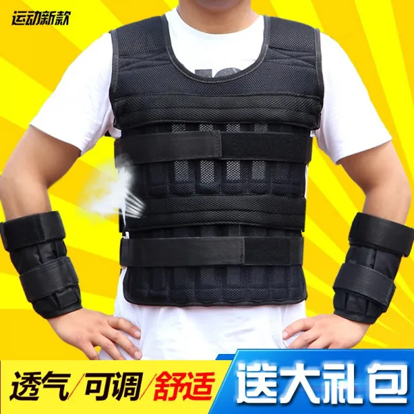 초슬림 조절가능 히든 무거운 짐을 지다 스틸보드 런닝 러닝 모래놀이배낭 다리 밴드 결박함 손 납덩이 헬스 피트니스 모래옷, 50kg  =35 런닝 _10 다리