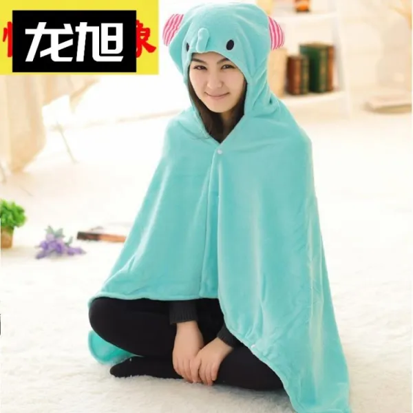 낮잠 담요 망토 후드 귀여운 집순이담요, T.작은 코끼리들을 걱정하고 슬퍼하다