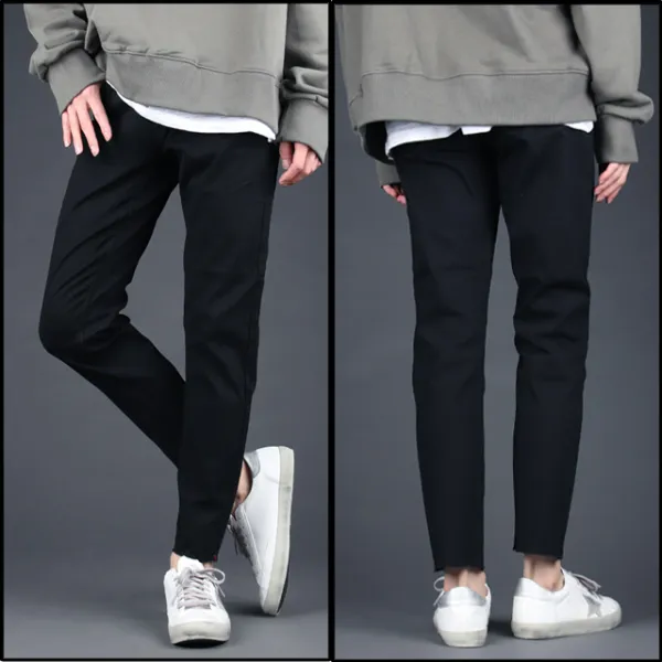 제이로드 9부핏 커팅팬츠 슬림 일자 스판 히든밴딩 남자 면바지 빅사이즈 Cp210