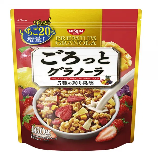 日清シスコ ごろっとグラノーラ 5種の彩り果実 160g×8袋 닛신 시스코 땅볼라며 놀라 다섯 가지 장식 과일 160g × 8 봉지, 1