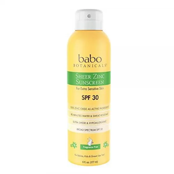 Babo Botanicals - 과민 한 피부를위한 100 % 무기물 선 스크린 SPF 30 - 6oz, 1매입