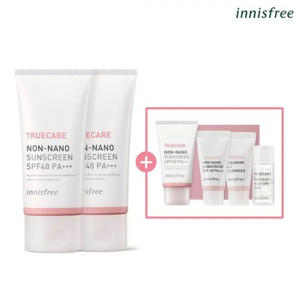 이니스프리 트루케어 무기자차 선크림 2개 [증정]트루케어 3종키트+선크림 20mL