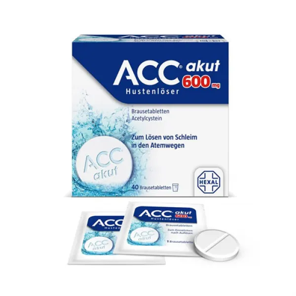 Acc Akut 기침 완화 발포성 정제 60mg 40정 40개 600mg