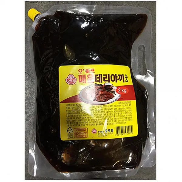 린다씨컴퍼니 매운 데리야끼 소스 오뚜기 2kg X6개 대리야끼 업소 일식요리소스, 1