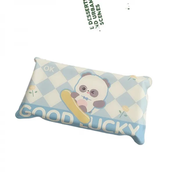 zhudo귀여운 여름 얼음 베개 만화 후 물을 주입하다 얼음 깔개 기숙사 낮잠 온도를 낮추다 열을 식히다 시원한 물 베개, 연남#스키팬더