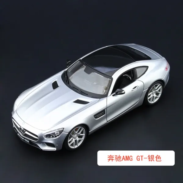 1대18 메르세데스 벤츠 AMG GT 합금 다이캐스트 자동차모형 피규어 선물 9종색상, 메르세데스-벤츠 AMG GT 실버 그레이