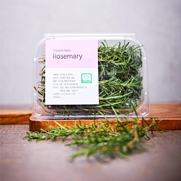 [여화원]국내산 유기농 로즈마리 데코용 카페용 허브 생잎 50g, 1개, 50g