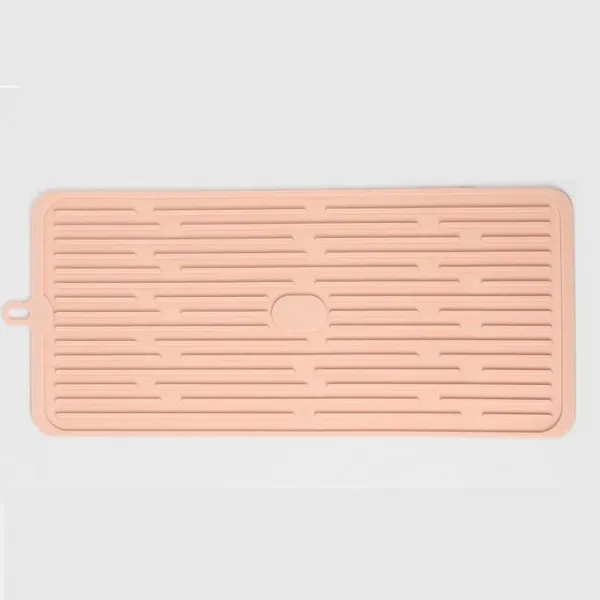 좋은친구들 곳곳에서 쓰임이 많은 리콘 건조대 매트 (44.5cm) 핑크 받침용 E-388788, 1개, 44.5cm 핑크