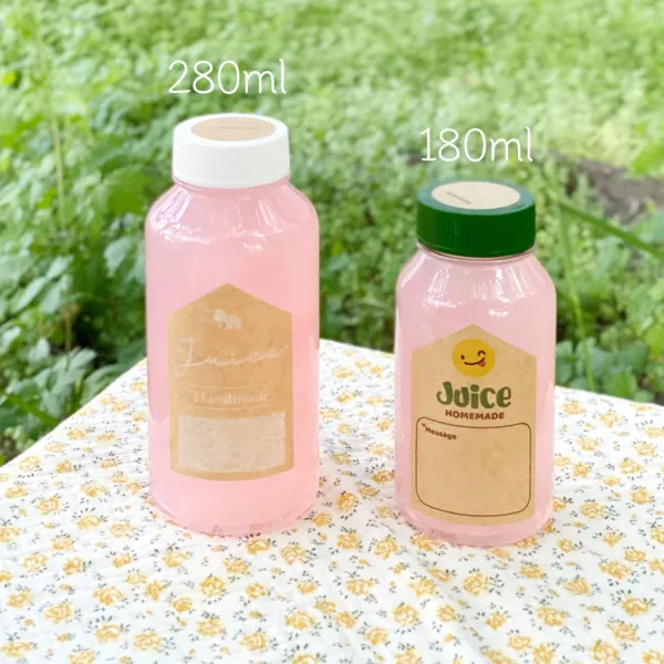 휴롬 쥬스병 플라스틱 빈병 공병 180ml 280ml 180ml 10ea 백색