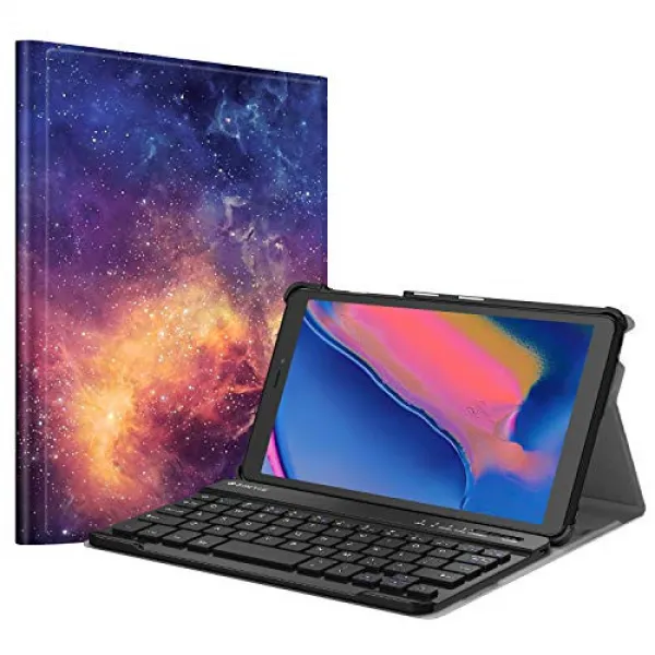 태블릿 키보드 Fintie Keyboard Case for Samsung Galaxy Tab A 8.0" 2019 with S Pen Model SM-P200 Wi-Fi SM-P205 LTE Slim Shell Lightweight Stand Cover, 본문참고, Color = Z- Composition