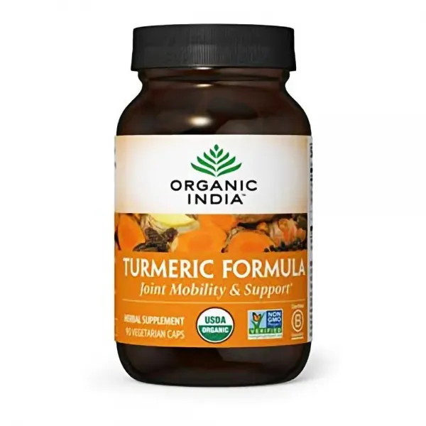Organic India 오가닉 인디아 유기농 강황 포뮬라 90식물성캡슐, 90캡슐, 1개