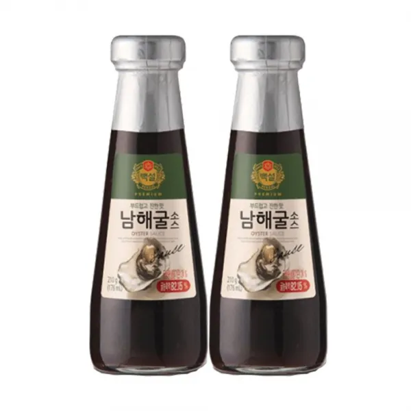 (상온)백설 남해굴소스 210gx2개, 1세트