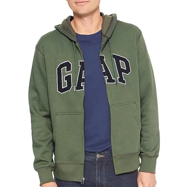  갭 Gap 기모 후드집업 218871 64 올리브 블랙로고 남녀공용