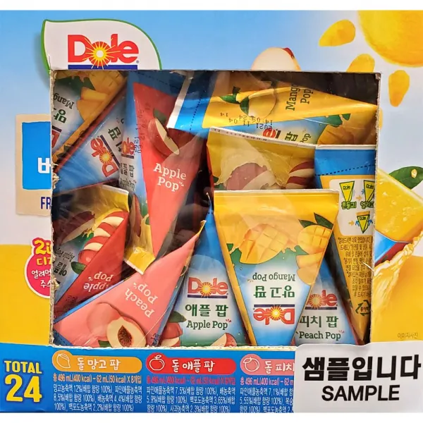 Ta_dole 후룻팝 얼려먹어도 주스로도 아이간식 62ml 24입_l/N:88+88d48f ; Tn4d262021 ; 주 해피후르츠 ; 상품설명 자세히 보시고 구입하세요! 상품 태일 1