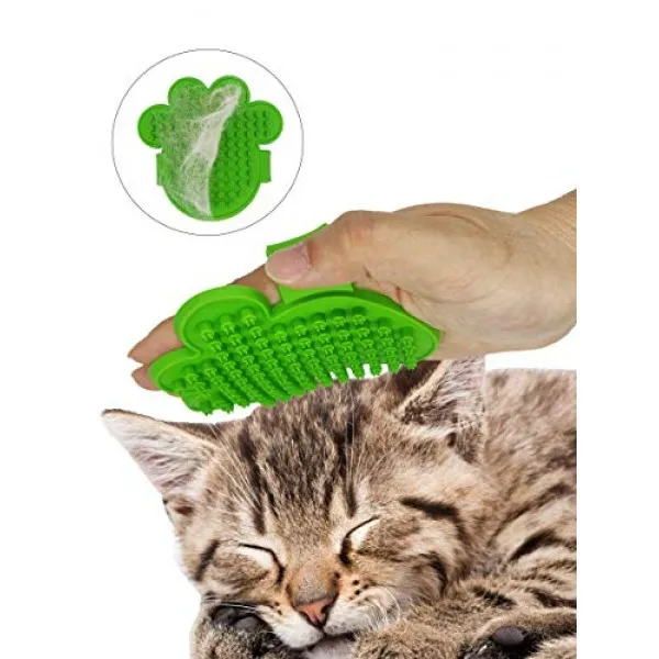 개 고양이 Kirti 애완 동물 미용 마사지 브러시 샴푸 목욕 빗질 및 데 분수령 실리콘 브러쉬 조정 가능한 스트랩 B104을 갖춘 부드러운