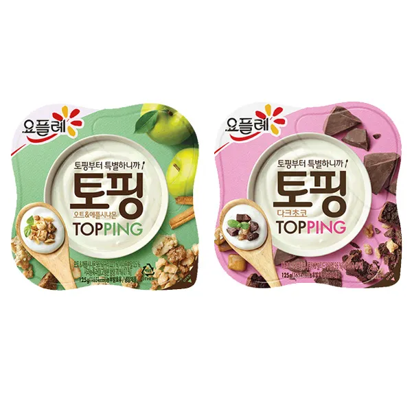 토핑 요플레 120g 오트애플시나몬6개 다크초코6개 총12개 냉장무료배송, 12개