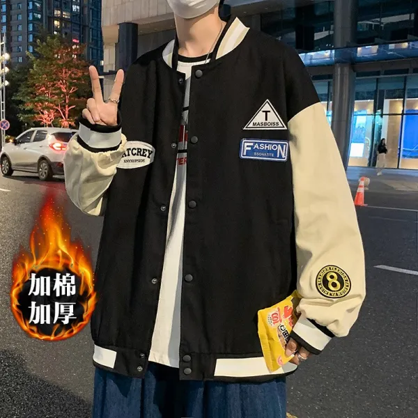 블랙야상점퍼 무거운 머리 다녀가다 스트릿 힙합 야구복 코트 트렌드 와이드 루즈핏 캐쥬얼 눈길을 끄는 멜란 3695401977