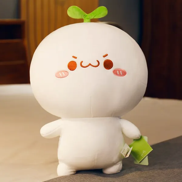 큐트 초안이 생기다 동그라미 숏 봉제인형 피규어 허그 쿠션 여성 수면 침대위 생일 선물, 65 센치, 눈살을 찌푸리다