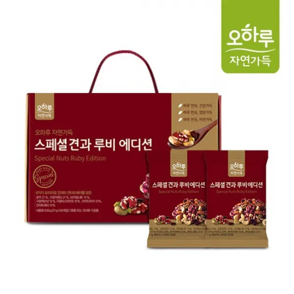 [CJ단독]오하루 자연가득 스페셜 견과 루비에디션 2박스, 없음