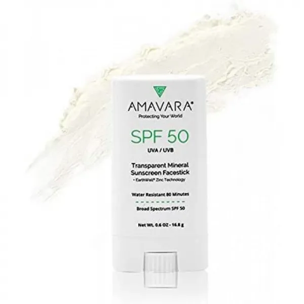 Amavara 무기물 선 스크린 Facestick – 투명한 산화 아연 암초 안전 철저한 채식주의 자 넓은 스펙트