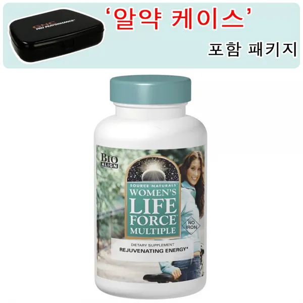 소스 네츄럴스 [알약 케이스 포함] 여성용 라이프 포스 멀티플 철분 미 포함 180정 (타블렛) Source Naturals Womens Life Force Multiple No Iron 180tabs, 1개