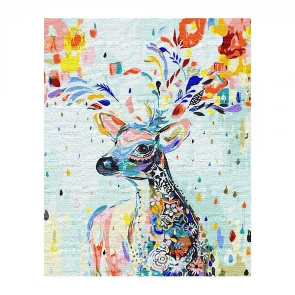 플레이어바웃 Diy 명화 그리기 세트 40 X 50 Cm 행운 꽃 사슴