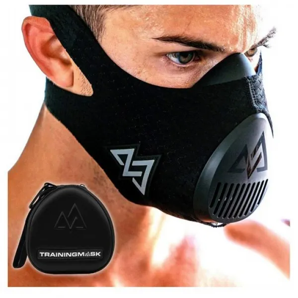 TRAININGMASK 트레이닝마스크 3.0 엘리베이션 트레이닝 고산지대훈련 블랙/케이스 미들사이즈, 블랙