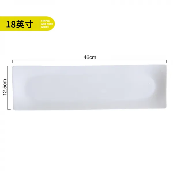 DIPYLON 호텍식 디저트접시 순백도자기초밥반어반꽁치반일식장방식반케익장조반심반, 18인치 길이