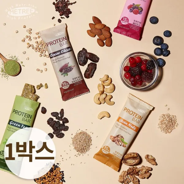 추가증정! 단백질 가득 다이어트 프로틴바 혼합 1박스, 단품