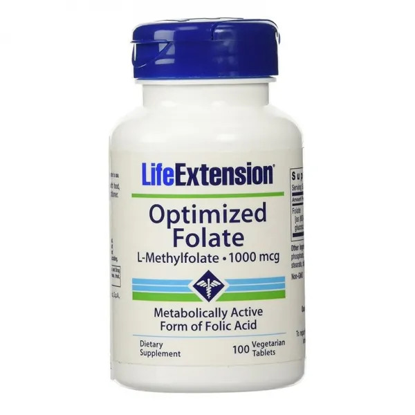 Life Extension 라이프익스텐션 4세대 활성형엽산 B9 1000mcg 100캡슐(병당 약3개월) 임신준비영양제, 1mg, 1병