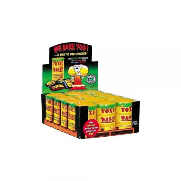 TOXIC WASTE 유독성 폐기물 드럼 시큼한 캔디 12팩 Drums Sour Candy 12 Pack, 단일상품