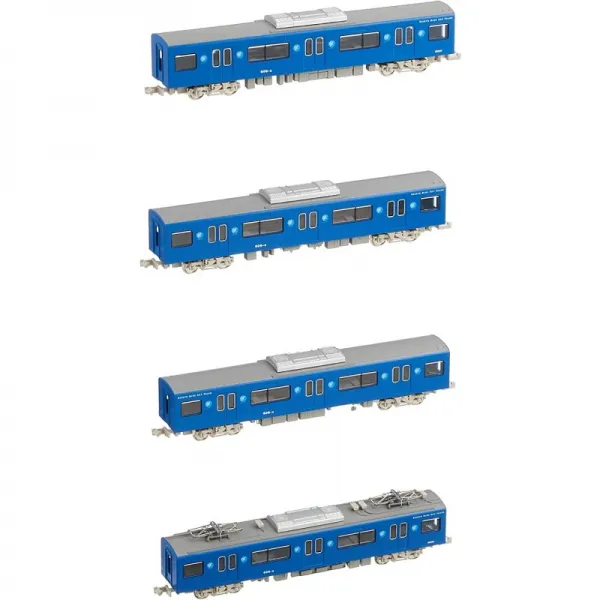 그린 맥스 N게이지 50039게이큐 600형(갱신 차 KEIKYU BLUE SKY TRAIN)증 결하용 중간 차 4량 세트(동력