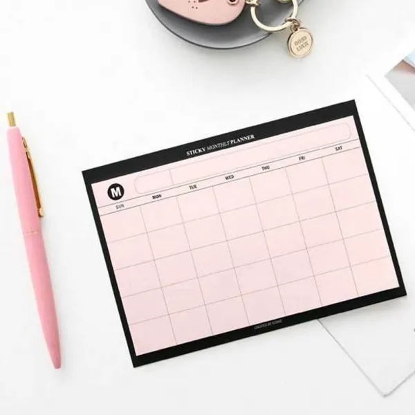 먼슬리 계획표 한달 플래너 스티키 점착 일정 메모 화이트