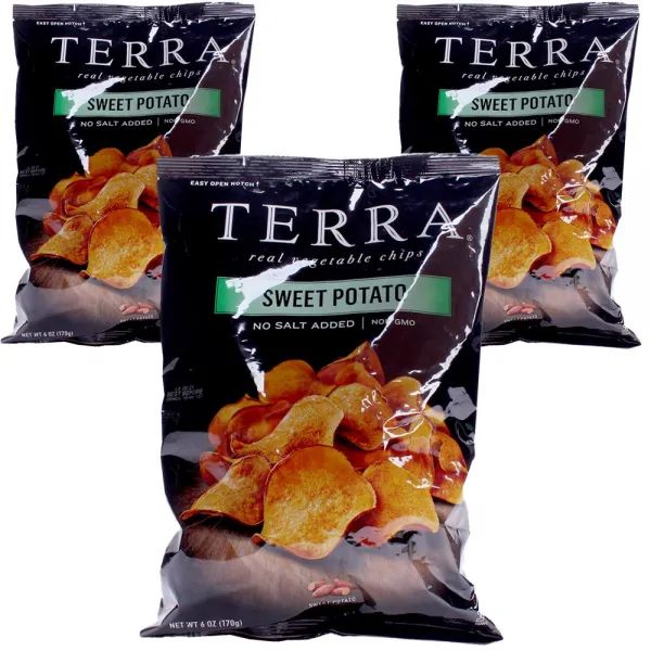 테라칩스 리얼 베지터블 칩 스위트 포테이토 노 솔트 애디드, 170g, 3개