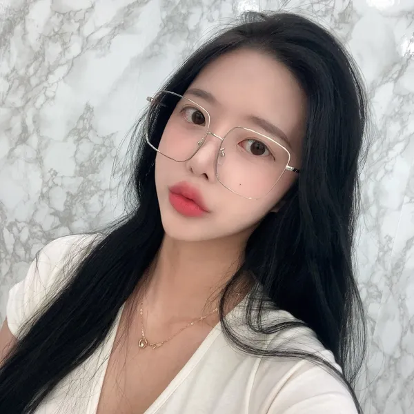 Vanana2 빅사이즈 사각테 실버 안경