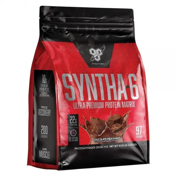 BSN 신타 6 Syntha-6 10파운드 4.5kg 대용량 초코맛, 1개, 10lb