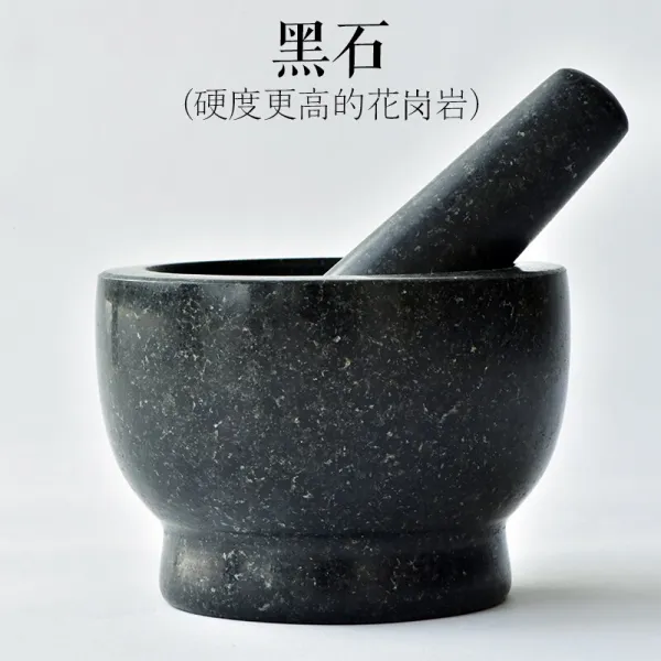 복고 대리석 화강암 가정용 부엌 향신 료 연마 절구 다 진 마늘 수 동 다 진 마늘 찧 기 블랙 스톤 연마기 (내 부 는 광택 이 없어 지지 않 는 다)
