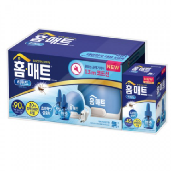 홈매트 리퀴드 코드형 훈증기 살충제 + 리필 29ml x 3p, 1세트