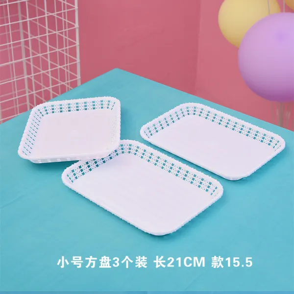 ROSEMADDER 거실 주방 트레이 접시 인테리어 다층 과일접시 건과 2단 간식, 스몰 사이즈 3개롱디스크 급조서 3일 이내 배