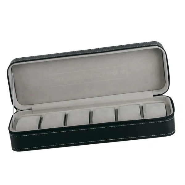 ZCD Blesiya Leatherette Mens 감시탑 손목 시계 커프스 단추 저장 상자 6 구멍