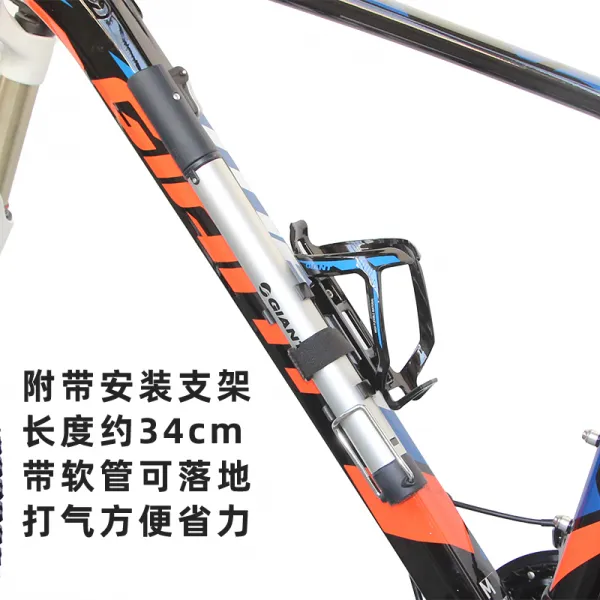 에어펌프 giant특기 통고압 미국프랑스식주입구 휴대용 호스포함 도로 산지 접이식 자전거 공기주입기, T01-클래식 알루미늄합금 원목색